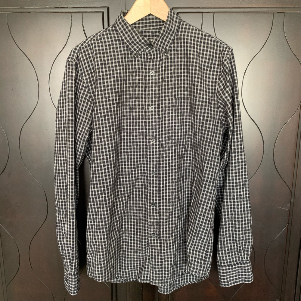 Club Monaco Micro-check Long Sleeve Shirt